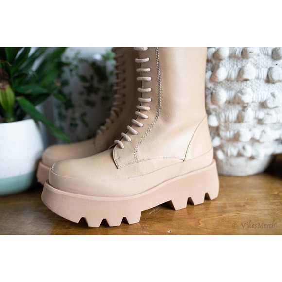 PALOMA BARCELÓ Cairo Platform Boots In Nocciola 36 - Picture 3 of 5